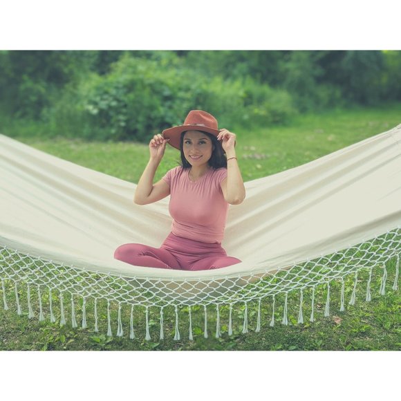 Cabana Hammock Handwoven | Summer Hammock | Double Sided Hammock | Comfy Home Ac - Picture 8 of 8